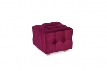 Pouf trapuntato - QUBO - 50x50 - Fucsia Mulberry