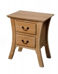 Nightstand - Irregular - Solid teak White